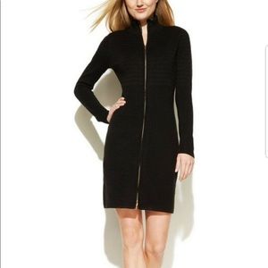 Black Calvin Klein zip up dress cardigan